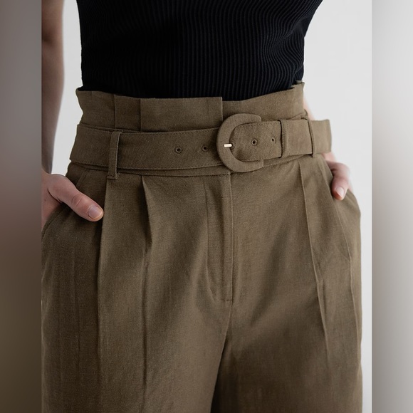 NWOT Express Olive Green high-waist pants - Picture 4 of 12